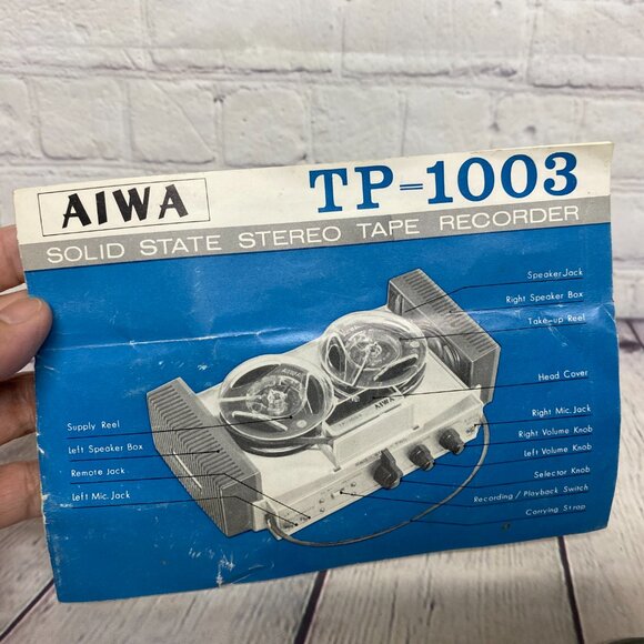 Vintage AIWA TP-1003 Solid State UNTESTED Reel To Reel Stereo Tape Recorder 60s - Picture 16 of 16